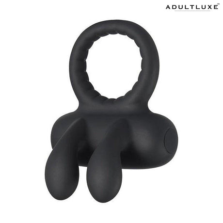 Robbie Rabbit Vibrating Cock Ring - Black