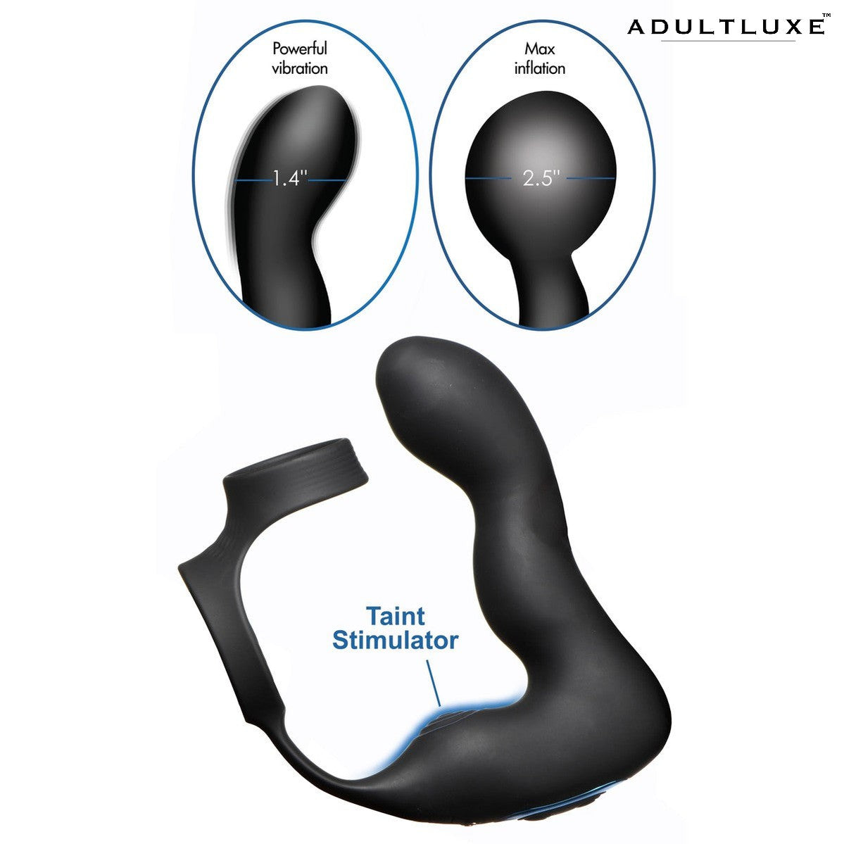 Swell 10x Inflatable Vibrating Prostate Plug With Cock & Ball Ring